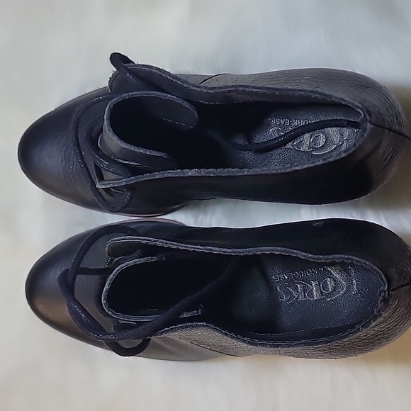 Kork-Ease Black Brown Leather Roana Lace Up Ankle Boots Heeled Booties Size 8 M - Picture 10 of 10